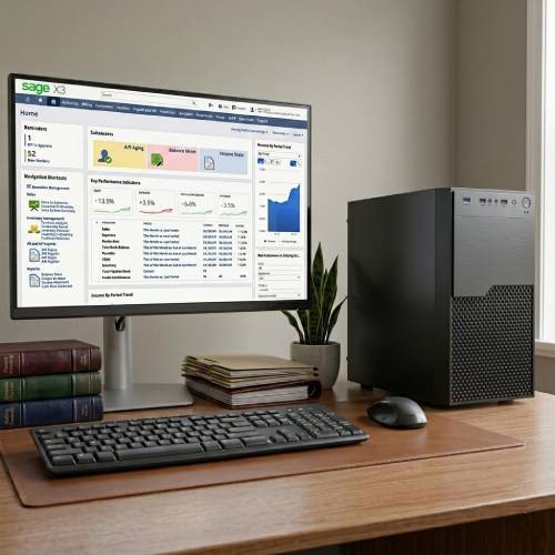 Small business desktop PC built by Ginger6 for teams running Sage and Microsoft 365